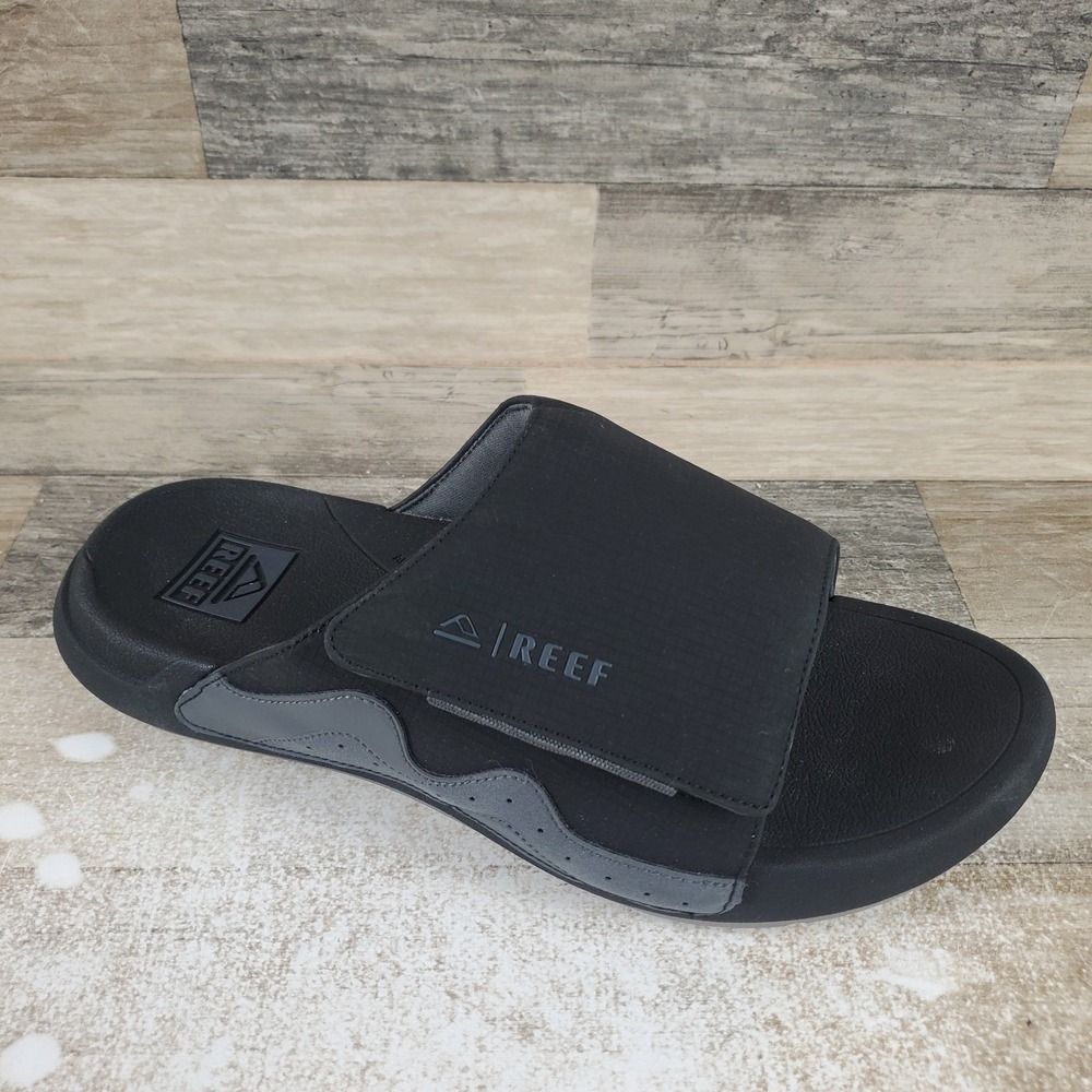 Reef Swell Rover Womens Slide Sandal Sz 9 Black Comfort Slip On Open & Round Toe